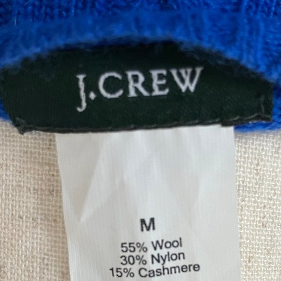 J Crew Wool Cashmere Blend Classic Cable sweater, vivid cobalt blue - Picture 3 of 3